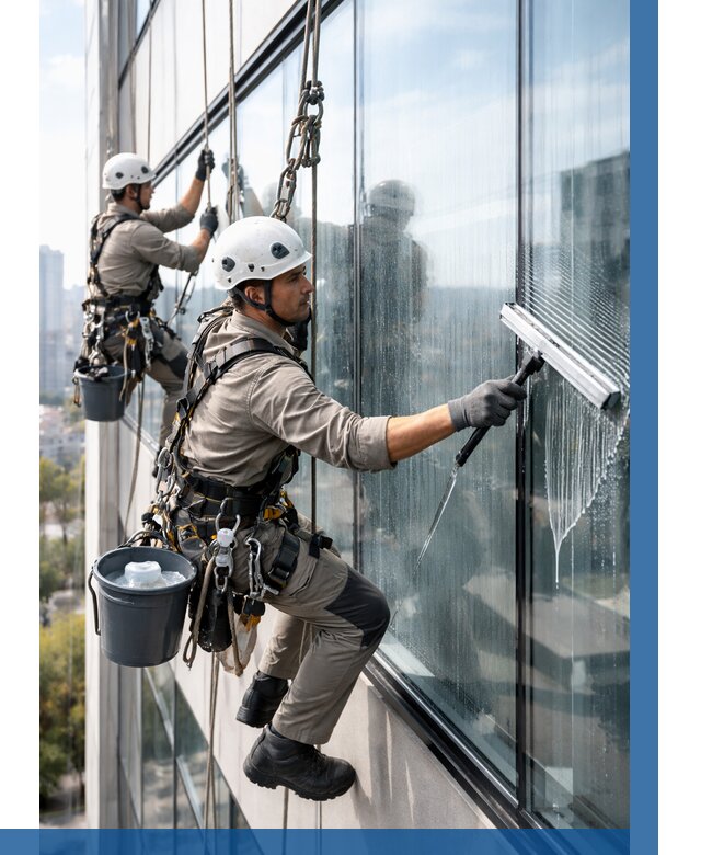 Мойка окон альпинистами в Белой Калитве от 4667 р. | ВЫСОТНИК-Бкл