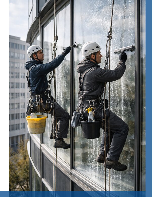Мойка панорамных окон в Белой Калитве от 363 р. заказать у ВЫСОТНИК-Бкл