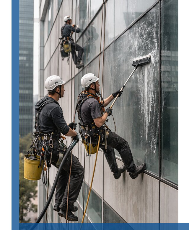Профессиональная высотная мойка фасадов зданий в Белой Калитве
