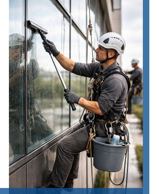 Мойка стеклянных фасадов в Белой Калитве от 207 р. | ВЫСОТНИК-Бкл