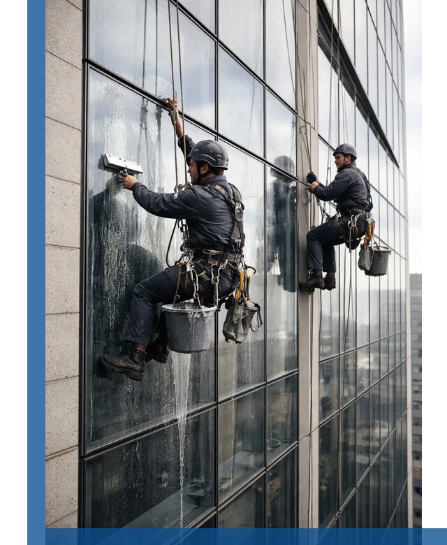 Профессиональная мойка стеклянных фасадов зданий в Белой Калитве