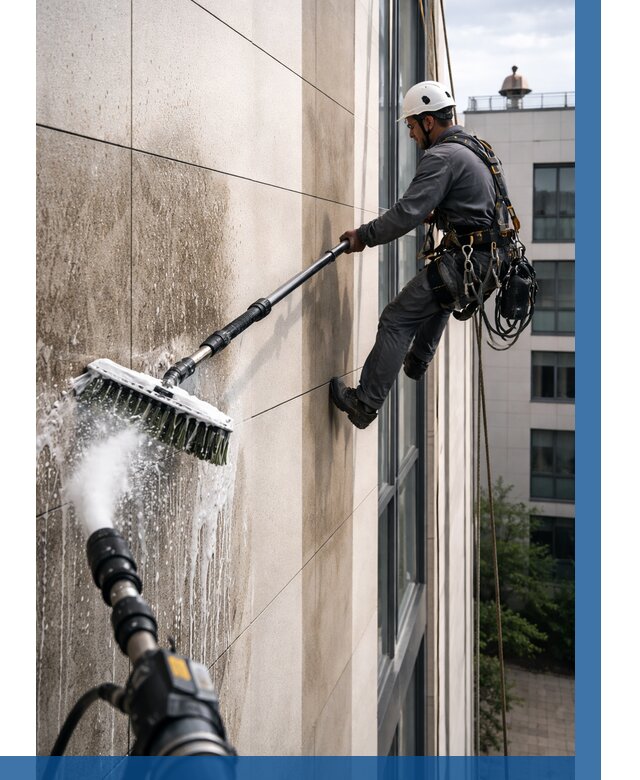 Мойка фасада из керамогранита в Белой Калитве от 311 р. | ВЫСОТНИК-Бкл