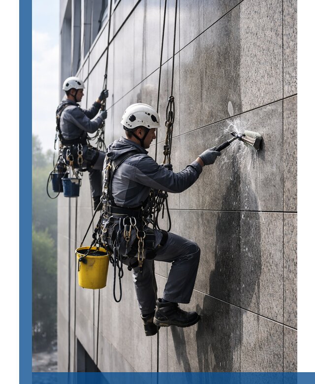 Профессиональная мойка фасада из керамогранита в Белой Калитве