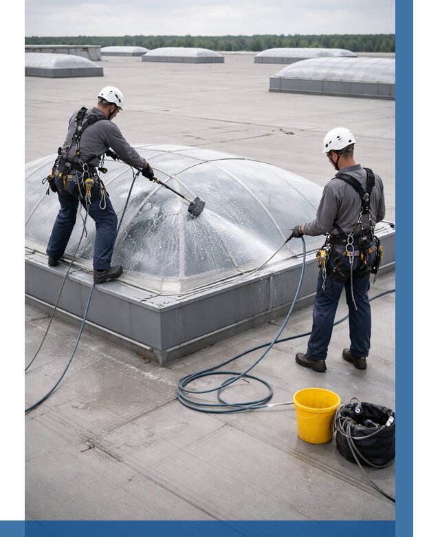 Мойка зенитных фонарей в Белой Калитве, заказать от 4667 р. | ВЫСОТНИК-Бкл