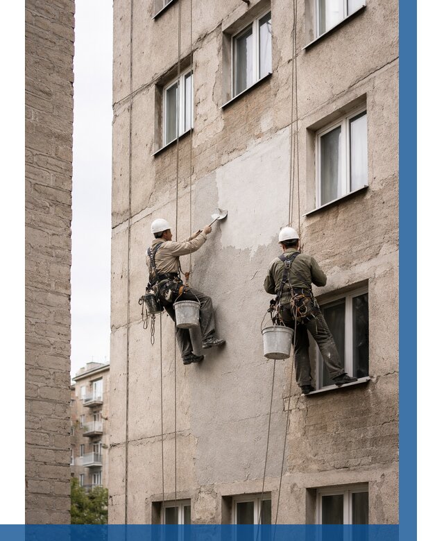 Косметический ремонт фасада в Белой Калитве от 1141 р. | ВЫСОТНИК-Бкл