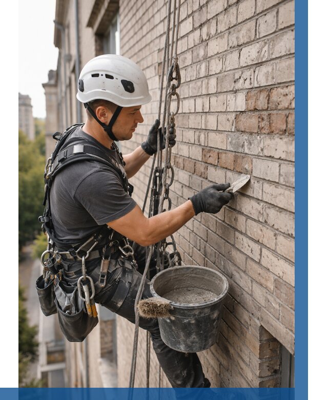 Ремонт кирпичной кладки фасада в Белой Калитве от 1867 р. | ВЫСОТНИК-Бкл