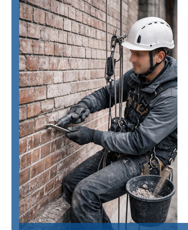 Расшивка кирпичных швов фасадов и стен, ремонт в Белой Калитве