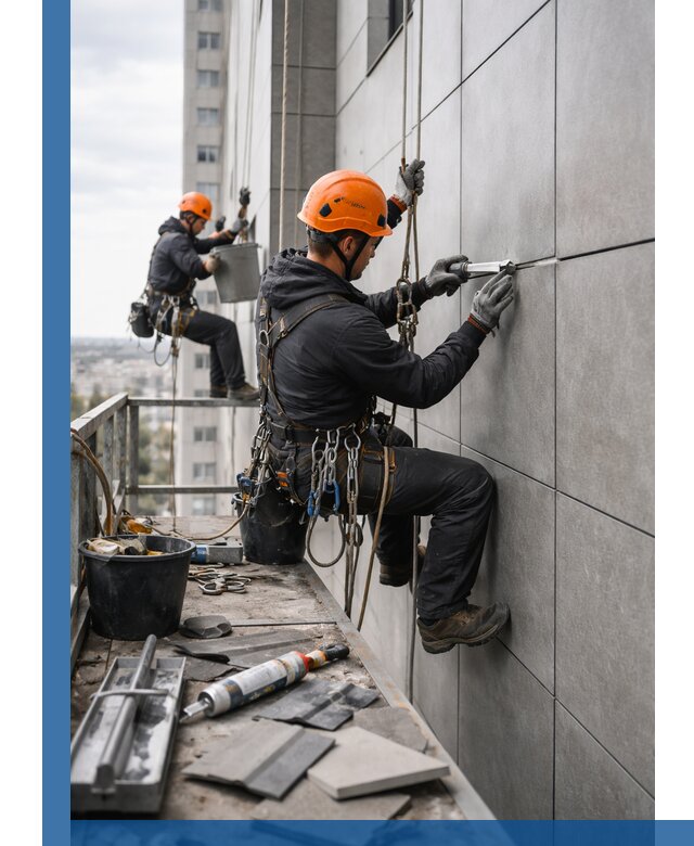 Профессиональный ремонт фасада из керамогранита в Белой Калитве