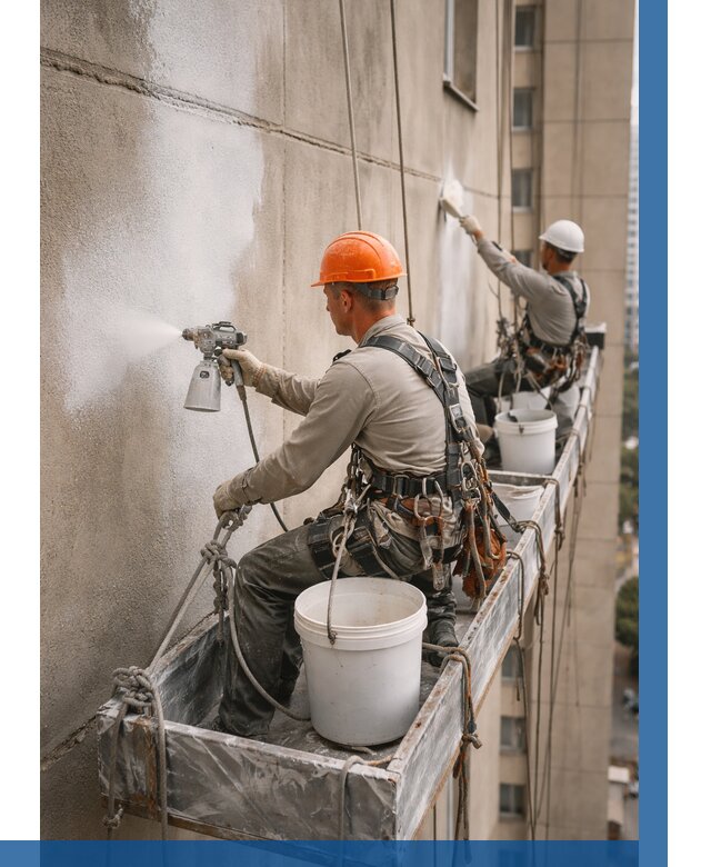 Грунтовка фасада на высоте в Белой Калитве от 124 р. | ВЫСОТНИК-Бкл