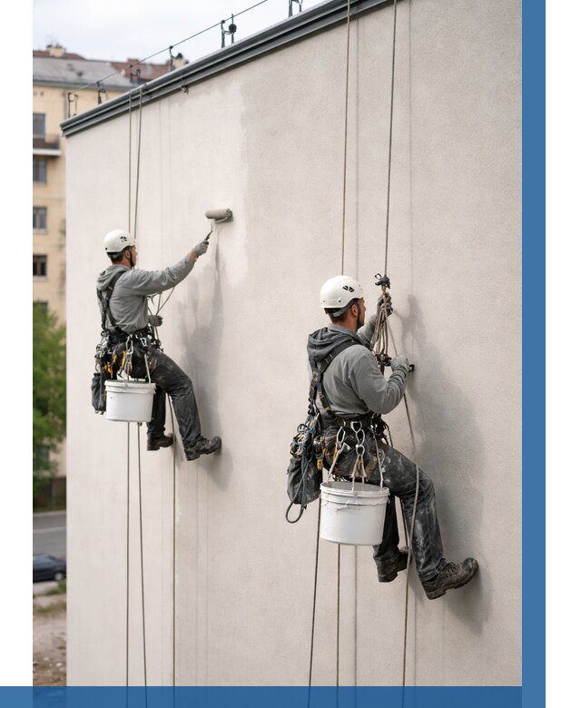 Покраска оштукатуренного фасада в Белой Калитве от 332 р. | ВЫСОТНИК-Бкл