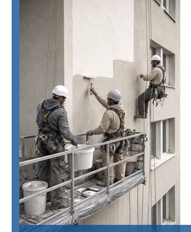 Покраска оштукатуренного фасада в Белой Калитве под ключ с гарантией