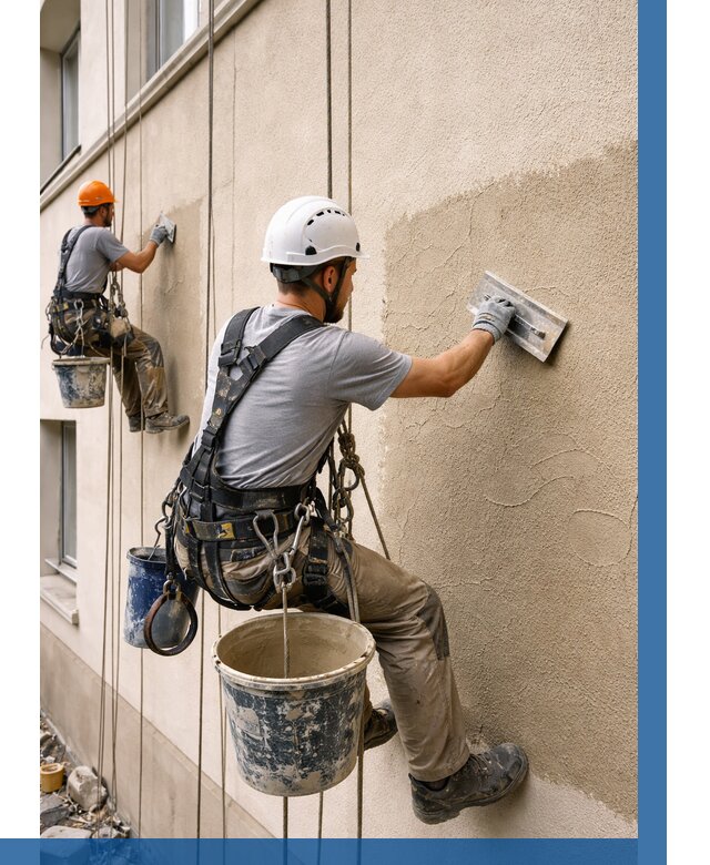 Декоративная штукатурка фасада в Белой Калитве от 1245 р. | ВЫСОТНИК-Бкл