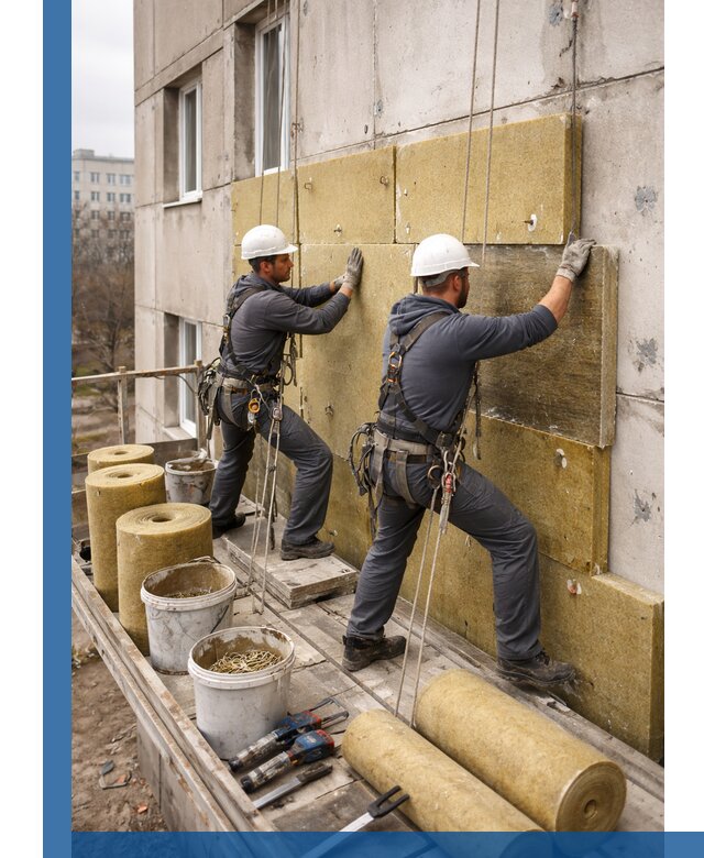 Утепление фасада минватой в Белой Калитве под ключ с гарантией