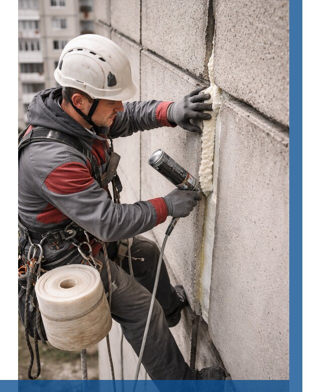 Утепление межпанельных швов в Белой Калитве от 726 р. | ВЫСОТНИК-Бкл