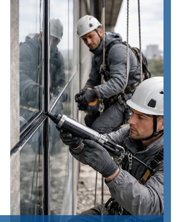 Герметизация витражных швов в Белой Калитве от 674 р. | ВЫСОТНИК-Бкл