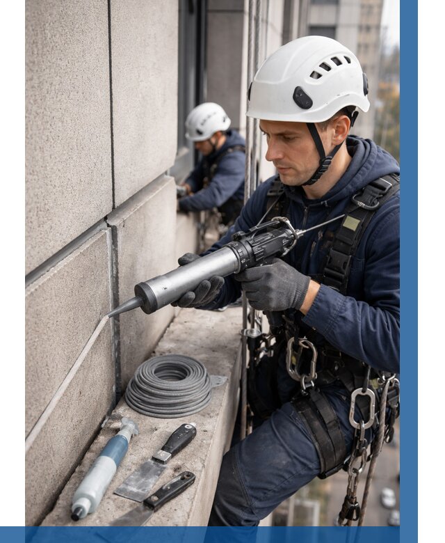 Герметизация деформационных швов фасада в Белой Калитве от 726 | ВЫСОТНИК-Бкл