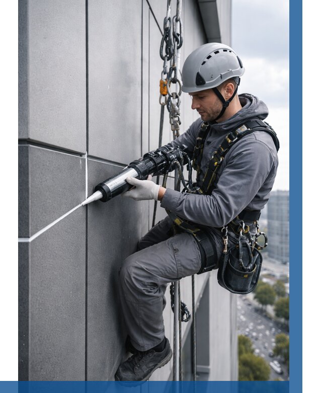 Герметизация стыков фасадных панелей в Белой Калитве от 6741 р.| ВЫСОТНИК-Бкл