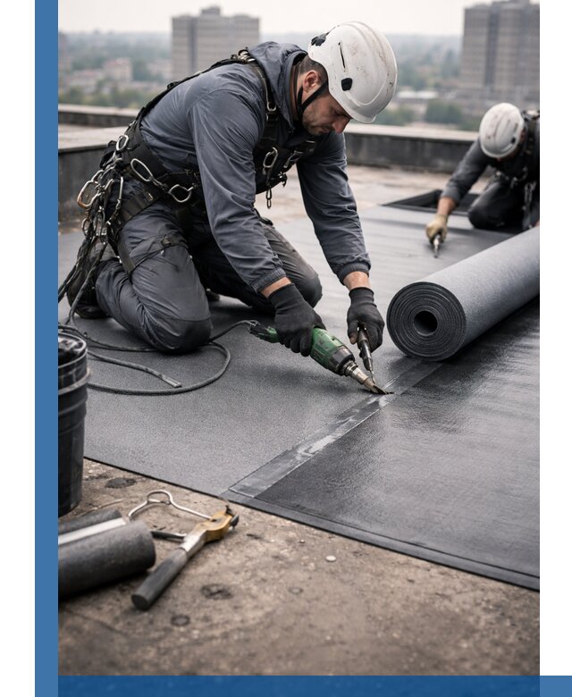 Ремонт мягкой кровли в Белой Калитве с выездом промальпинистов