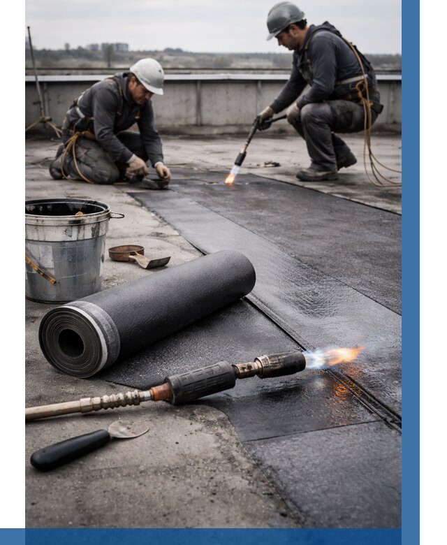 Ремонт рулонной кровли в Белой Калитве от 674 р. | ВЫСОТНИК-Бкл