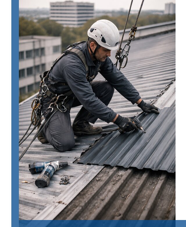 Ремонт профнастила на кровле в Белой Калитве, работы под ключ