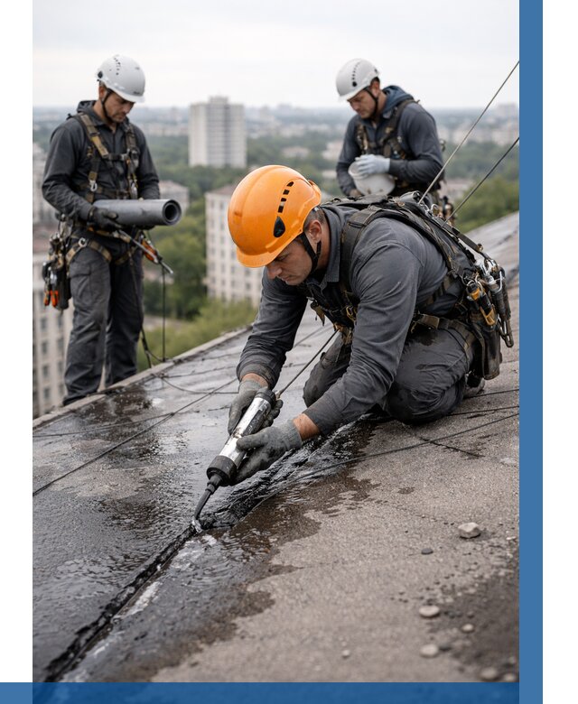 Устранение протечек кровли в Белой Калитве от 12445 р. | ВЫСОТНИК-Бкл