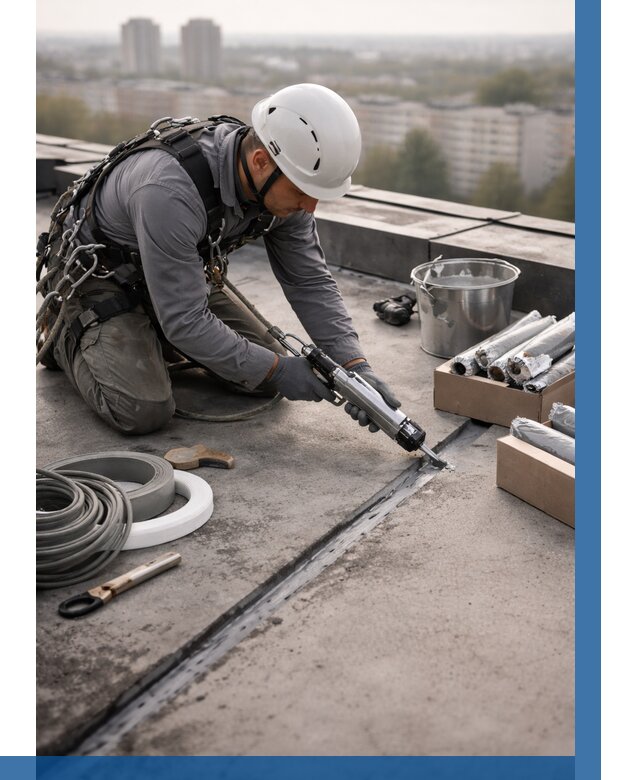 Герметизация швов кровли в Белой Калитве от 467 р./м2 | ВЫСОТНИК-Бкл