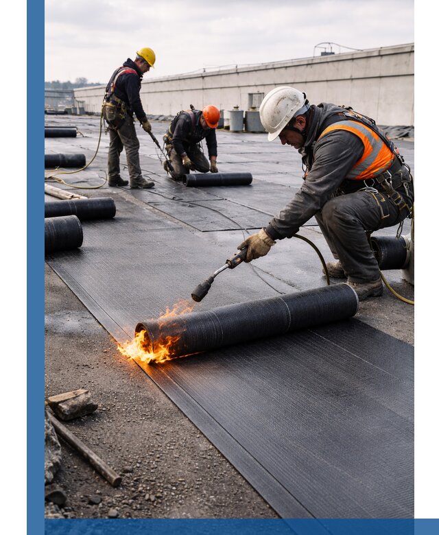 Монтаж наплавляемой кровли в Белой Калитве профессионально