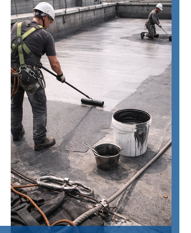 Гидроизоляция кровли жидкой резиной в Белой Калитве от 519 р. | ВЫСОТНИК-Бкл