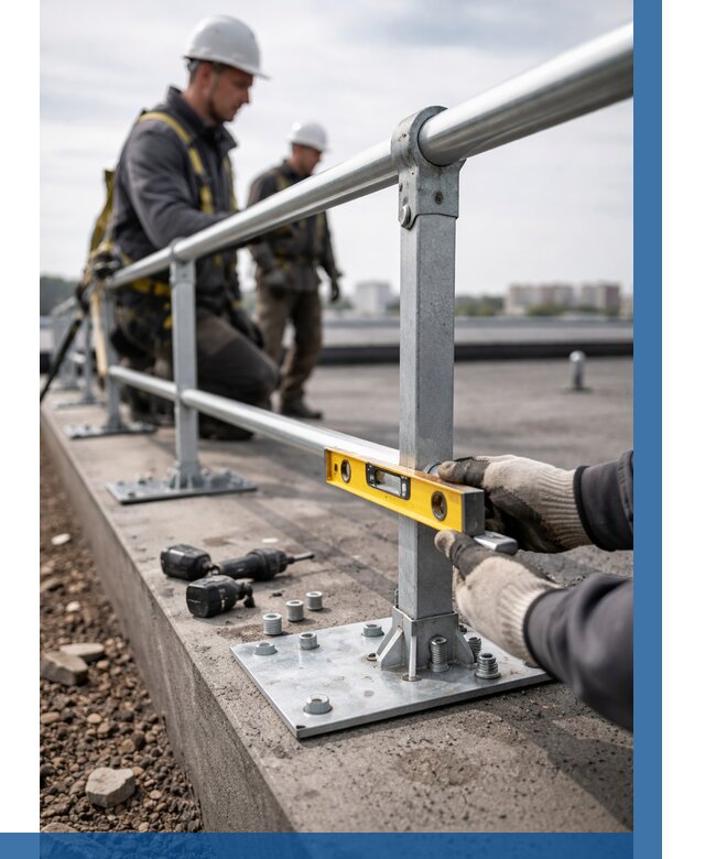 Монтаж кровельного ограждения в Белой Калитве от 1245 р. | ВЫСОТНИК-Бкл