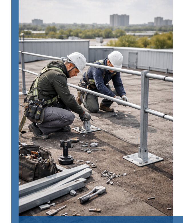 Монтаж кровельного ограждения в Белой Калитве под ключ с гарантией