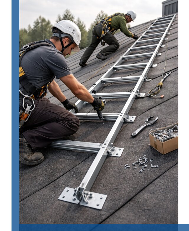 Профессиональный монтаж кровельной лестницы в Белой Калитве под ключ