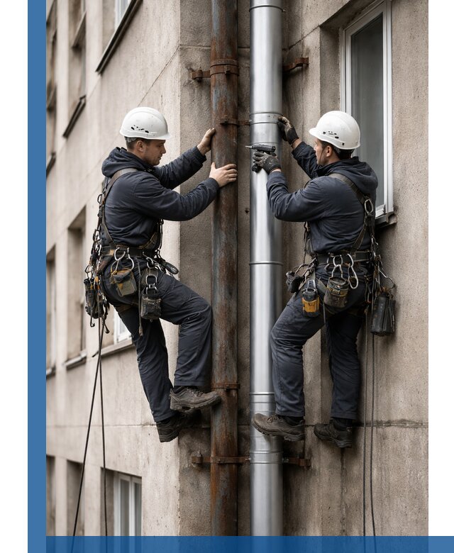 Замена водосточных труб в Белой Калитве: монтаж и демонтаж под ключ