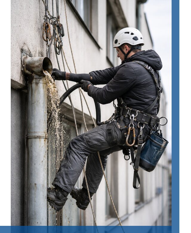 Прочистка водосточных труб в Белой Калитве от 3630 р. | ВЫСОТНИК-Бкл