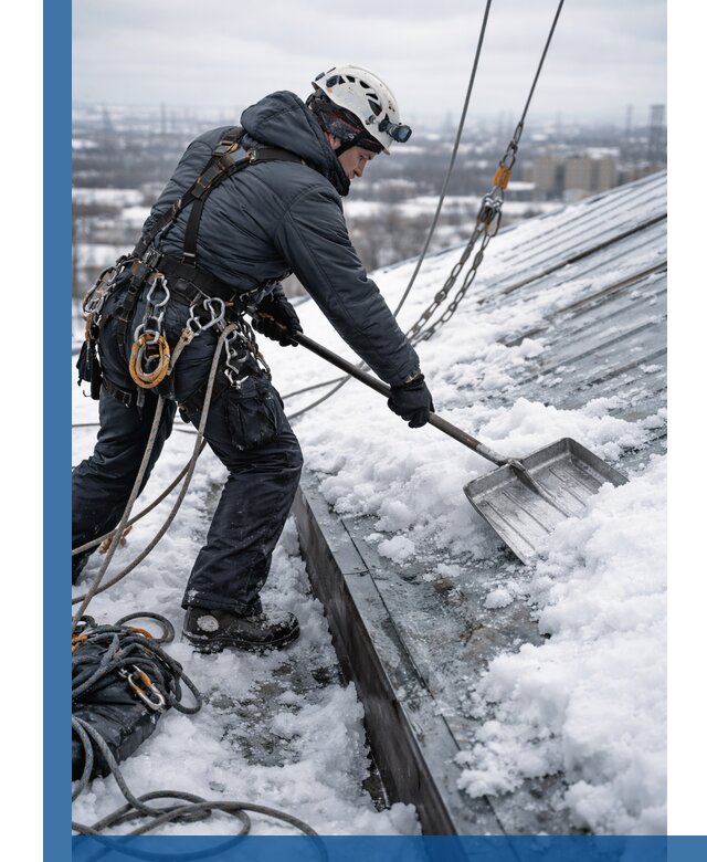 Профессиональная очистка кровли от снега и наледи в Белой Калитве