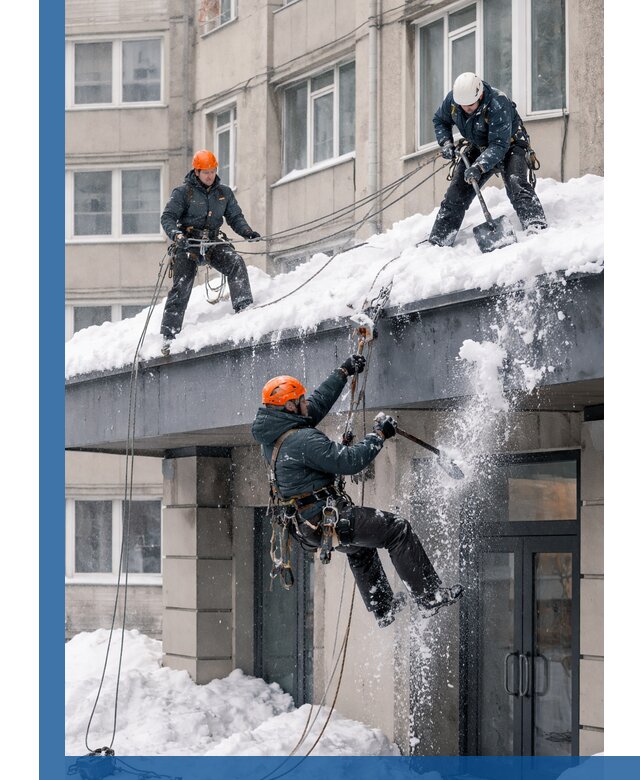 Безопасная очистка навесов от снега в Белой Калитве круглогодично