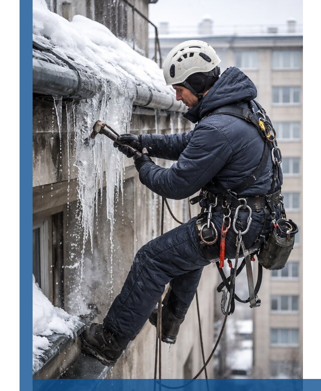 Удаление наледи и чистка водостоков в Белой Калитве оперативно и безопасно