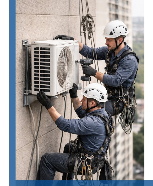 Монтаж внешнего блока кондиционера в Белой Калитве установка и крепление