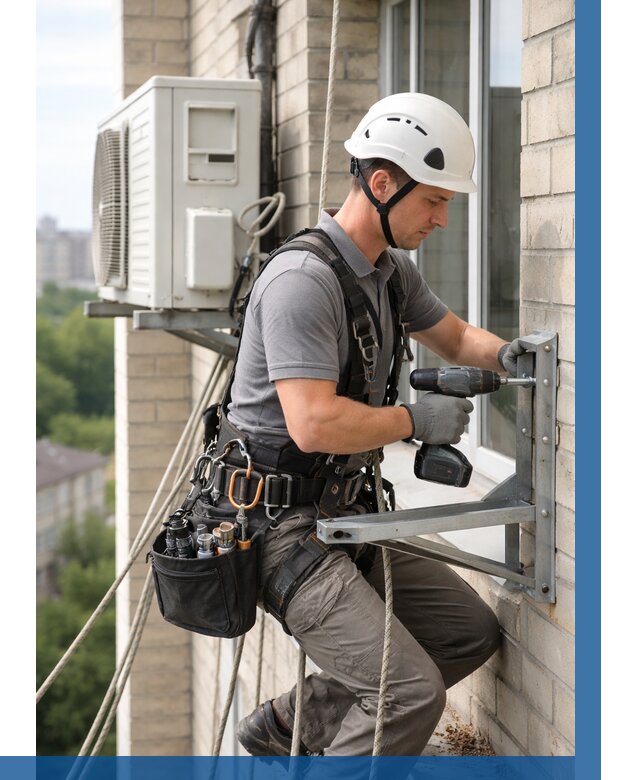 Установка кронштейнов кондиционера в Белой Калитве от 3630 р. | ВЫСОТНИК-Бкл