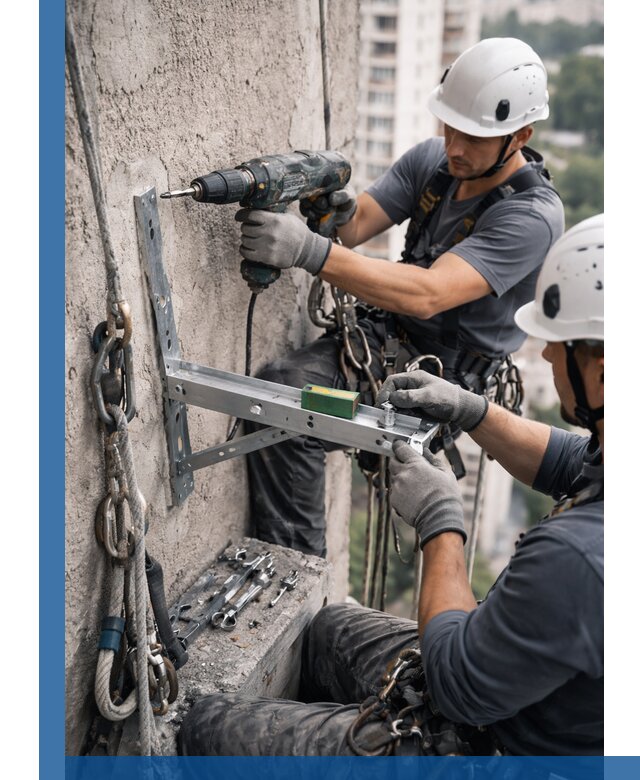 Установка кронштейнов кондиционера и крепежа в Белой Калитве