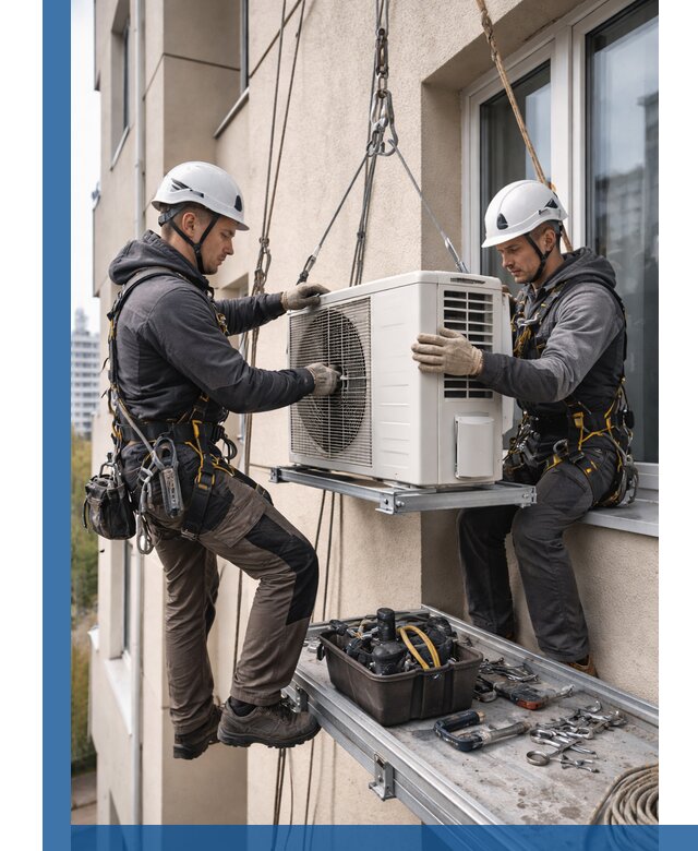 Перенос внешнего блока кондиционера в Белой Калитве с монтажом и крепежом