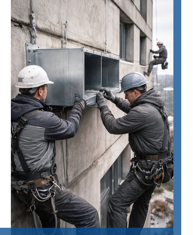 Монтаж вентиляционных коробов в Белой Калитве от 3111 р. | ВЫСОТНИК-Бкл