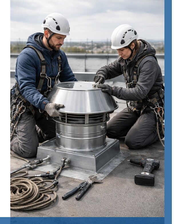 Установка дефлекторов на кровле в Белой Калитве от 4667 р. | ВЫСОТНИК-Бкл