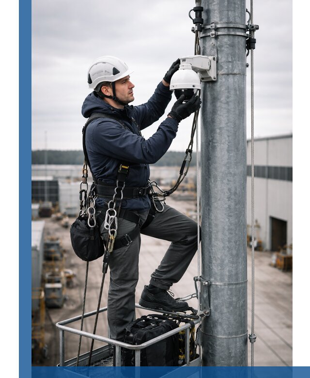 Профессиональная установка видеокамер на мачте в Белой Калитве