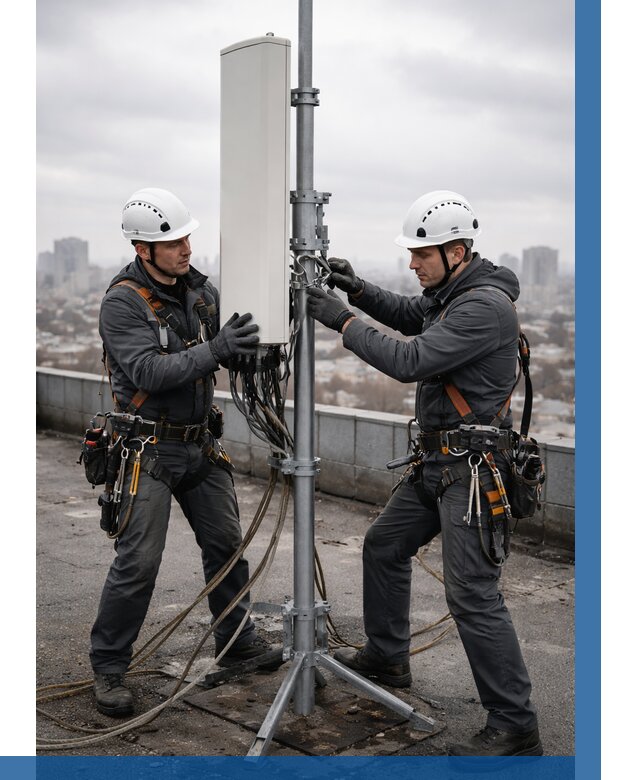 Монтаж антенн связи на крыше в Белой Калитве от 8815 р. | ВЫСОТНИК-Бкл