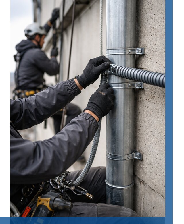 Монтаж гофры для кабеля в Белой Калитве от 311 р. | ВЫСОТНИК-Бкл