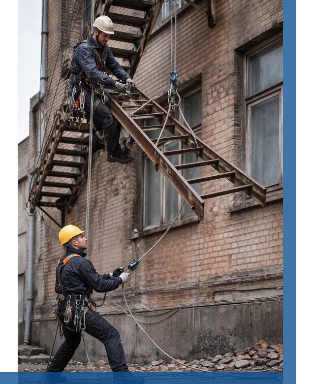 Демонтаж пожарной лестницы в Белой Калитве от 12445 р. | ВЫСОТНИК-Бкл