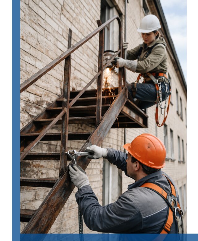 Ремонт и восстановление пожарных лестниц с выездом в Белой Калитве
