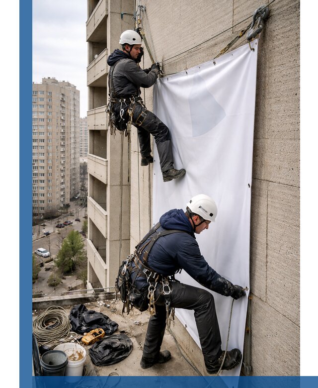 Профессиональный монтаж баннеров на фасаде в Белой Калитве