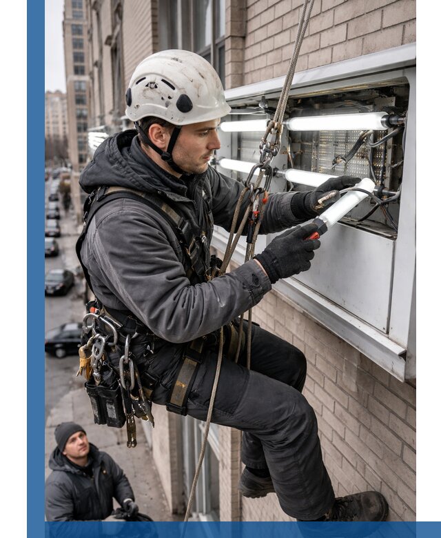 Профессиональная замена ламп в наружной вывеске в Белой Калитве