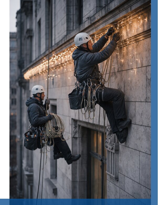 Монтаж новогодней иллюминации в Белой Калитве от 8815 р. | ВЫСОТНИК-Бкл